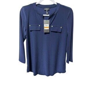 NWT JONES NEW YORK SIGNATURE Womens Blouse Shirt Top Plus Size S RETAIL $69